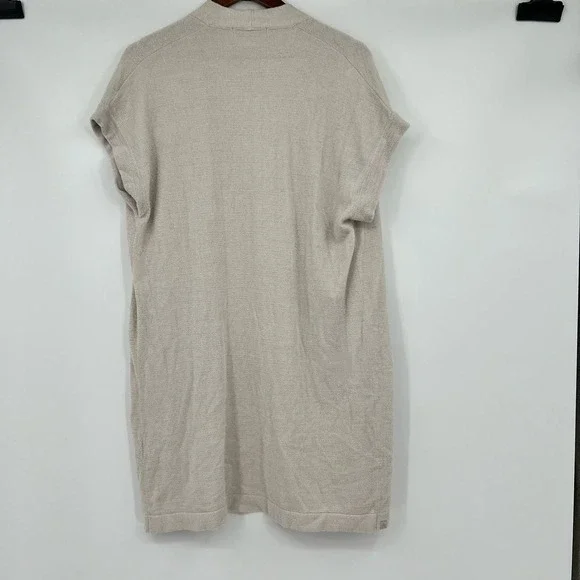 Barefoot Dreams 497 CozyChic Ultra Lite Sleeveless Cardi - Sand Dune size medium - Picture 5 of 10